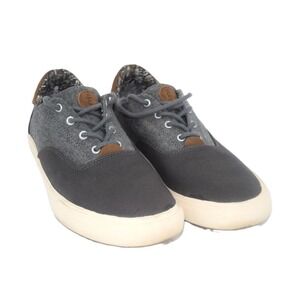CREVO Mens Size 11 Gray Canvas Lace Up Casual Sneakers Shoes